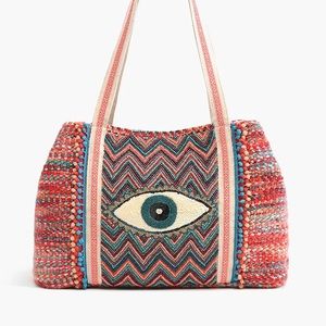 NWT - EVIL EYE GOOD LUCK HAND BEADED TOTE - America & Beyond